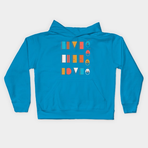 Live Life Love Fishing Kids Hoodie by ugisdesign